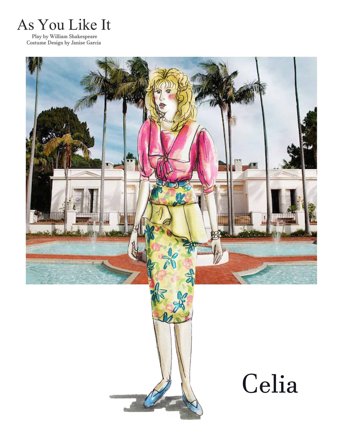 Costume design for Celia