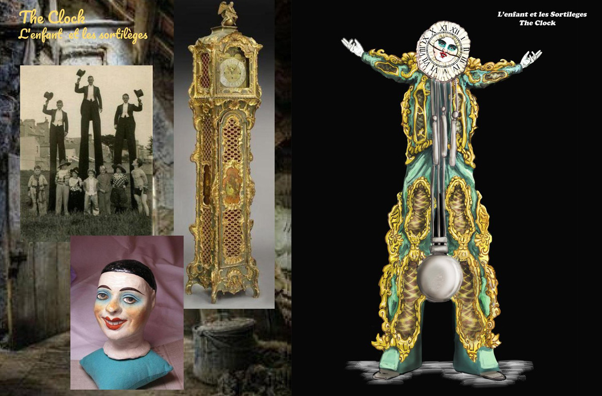 Costume design for The Clock