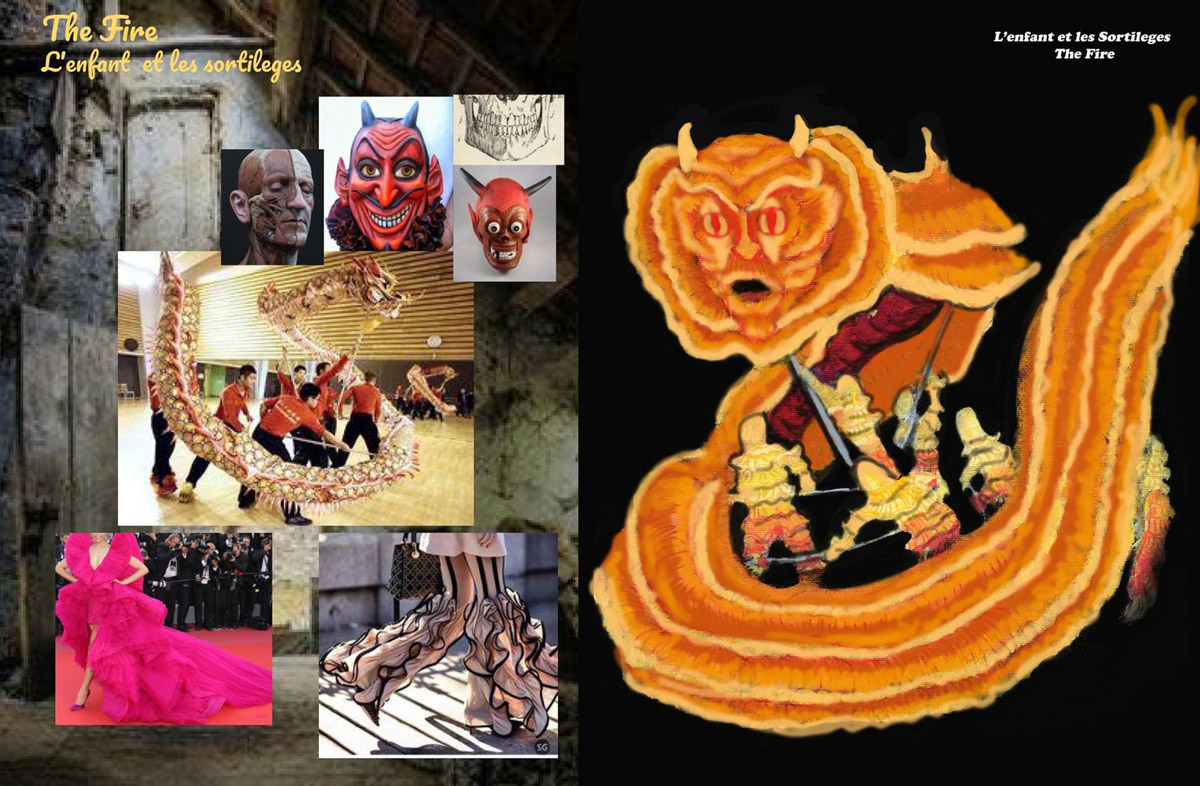 Costume design for The Fire